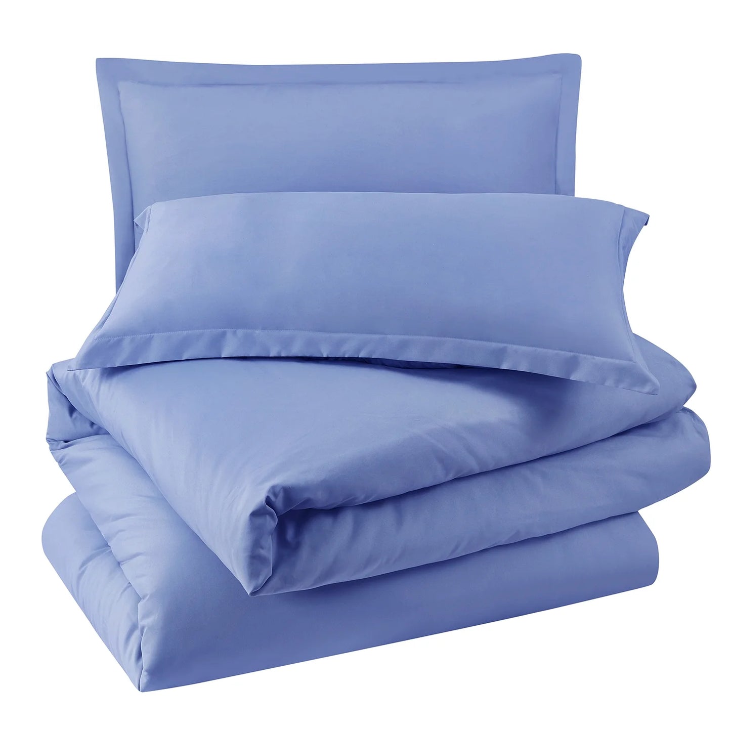 3Pc Duvet Cover Set, Luxury Microfiber Bedding Set Queen with Pillow Shams, White