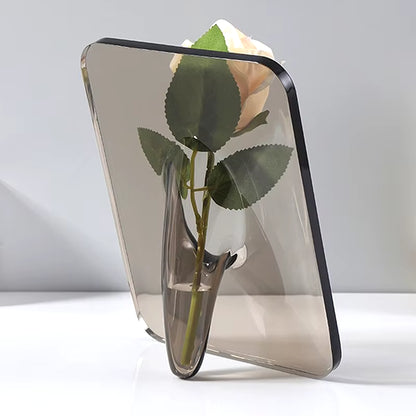 Vases Picture Frame Flower Vase Transparent Creative Art Home Bedroom Living Room Decoration Office Tabletop Ornaments